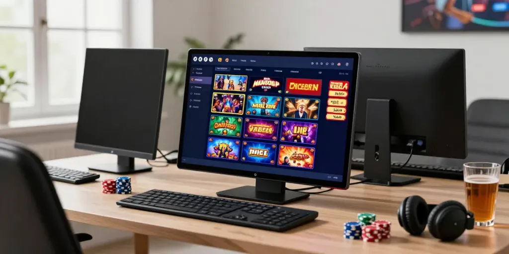 Engaging modern gaming setup showing non Gamstop UK casinos with diverse options.
