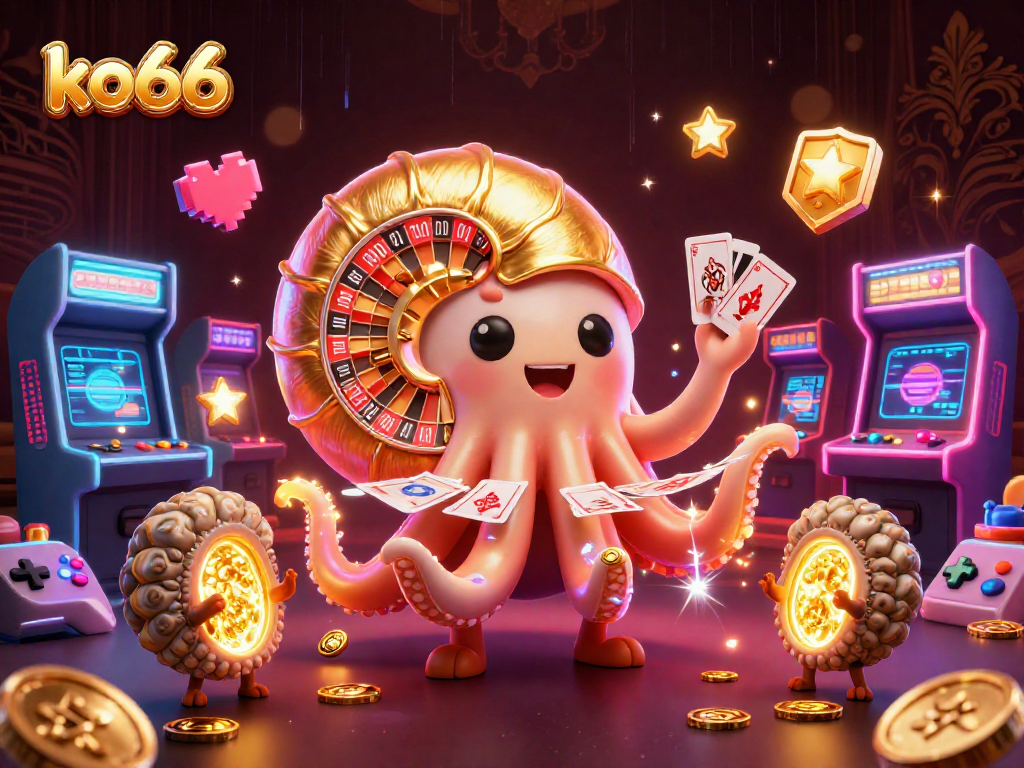 Experience thrilling gameplay with ko66's vibrant casino elements and lively 3D characters.