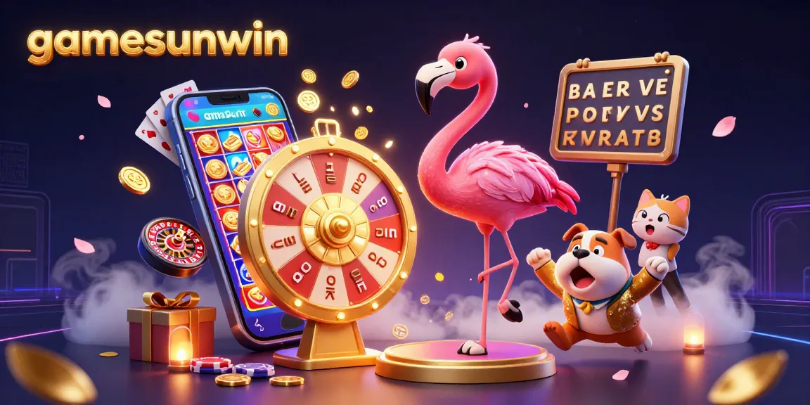 Experience thrilling wins with gamesunwin's vibrant casino scene featuring colorful slot games and prizes.